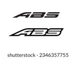 ABS logo sticker vector art, motorbike fork abs logo.