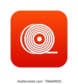 Abs or pla filament coil icon digital red for any design isolated on white vector illustration