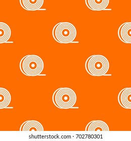 Abs or pla filament coil pattern repeat seamless in orange color for any design. Vector geometric illustration