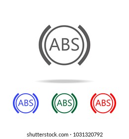 ABS sign icon. Elements in multi colored icons for mobile concept and web apps. Icons for website design and development, app development on white background