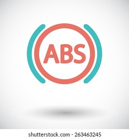 ABS. Single flat icon on white background. Vector illustration.