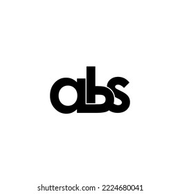 abs typography letter monogram logo desogn