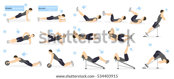 Abs Workout Men Man Sport Outfit Royalty Free Stock Image