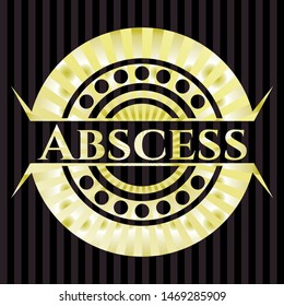 Abscess golden emblem. Vector Illustration. Detailed.