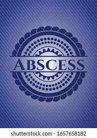 Abscess with jean texture. Vector Illustration. Detailed.