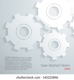 Abscract 3D gear geometrical design -Vector illustration