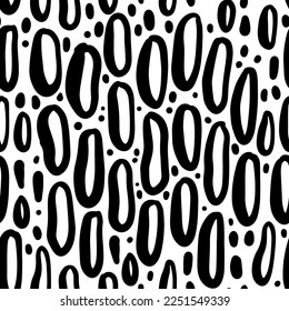 Absctract Cheetah animal seamless pattern texture repeating monochrome black and white. Scandi Fashion and stylish background.