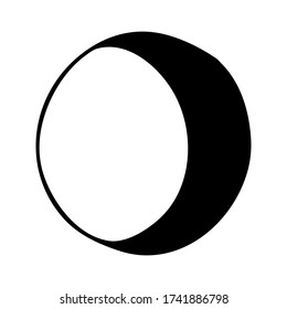 Absctract nordic design half moon, Crescent for decoration interior, print posters, greating card, bussines banner, wrapping in modern scandinavian style in vector