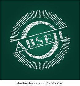 Abseil chalkboard emblem