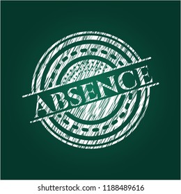 Absence with chalkboard texture