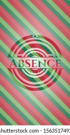 Absence christmas emblem background. Vector Illustration. Detailed.