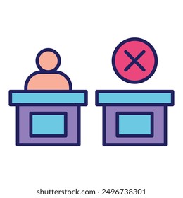 Absence icon. absenteeism vector icon