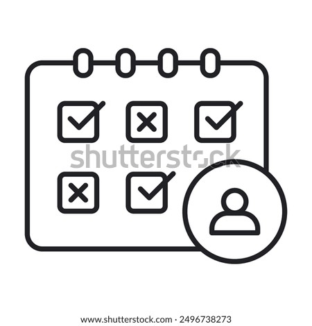 Absence icon. absenteeism vector icon