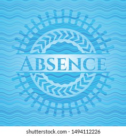 Absence water wave emblem. Vector Illustration. Detailed.