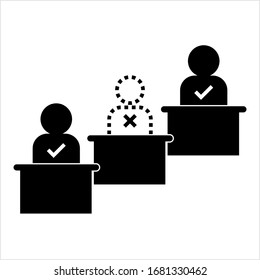 Absent Icon, Absenteeism, Not Present Icon Vector Art Illustration