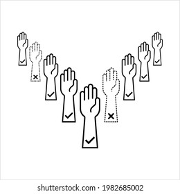 Absent Icon, Absenteeism, Not Present Icon Vector Art Illustration