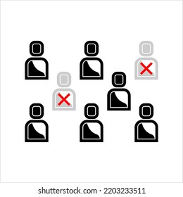 Absent Icon, Absenteeism, Not Present Icon, Missing Person Vector Art Illustration