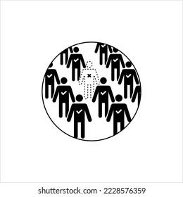 Absent Icon, Absenteeism, Not Present Icon Vector Art Illustration