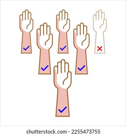 Absent Icon, Absenteeism, Not Present Icon Vector Art Illustration