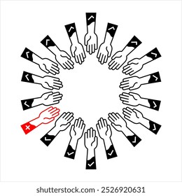 Icono ausente, ausentismo, no presente Icono Ilustración de Arte vectorial