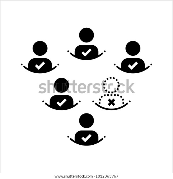 Absent Icon, Absenteeism, Not Present Icon\
Vector Art Illustration