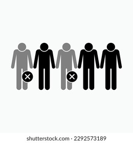 Absent Icon. Not Present Symbol.