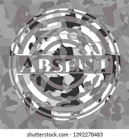 Absent on grey camo texture