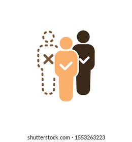 Absent Vector illustration can be used for topics atttendance, absent, meeting concept