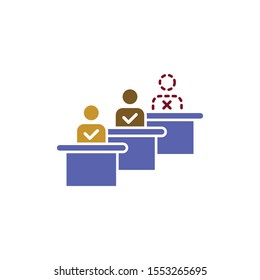 Absent Vector illustration can be used for topics atttendance, absent, meeting concept