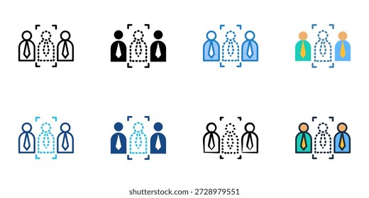 Absenteeism icons set multiple style collection. Editable stroke 
