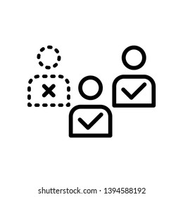 absentees, attendance icon illustration vector