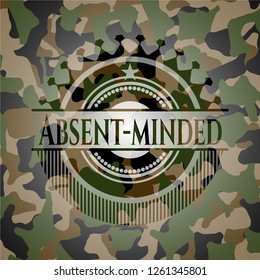 Absent-minded on camo texture