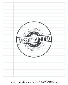 Absent-minded pencil emblem. Vector Illustration. Detailed.