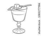 Absinthe alcohol narcotic drink coloring vector illustration. Comic book style imitation.