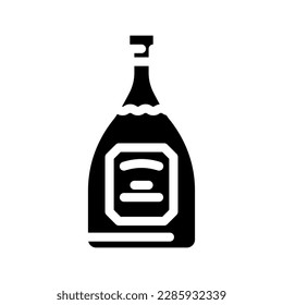 absinthe drink bottle glyph icon vector. absinthe drink bottle sign. isolated symbol illustration