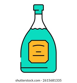 absinthe drink bottle line icon vector. absinthe drink bottle sign. isolated symbol illustration