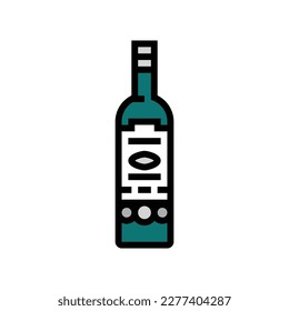 absinthe glass bottle color icon vector. absinthe glass bottle sign. isolated symbol illustration