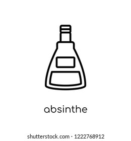 absinthe icon. Trendy modern flat linear vector absinthe icon on white background from thin line Drinks collection, outline vector illustration