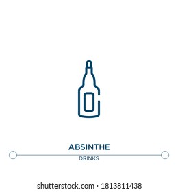 absinthe outline vector icon. simple element illustration. absinthe outline icon from editable drinks concept. can be used for web and mobile
