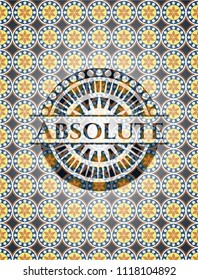 Absolute arabesque style badge. arabic decoration.