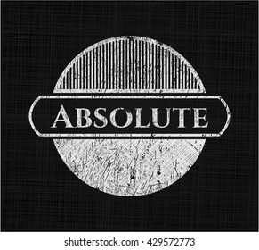 Absolute chalk emblem, retro style, chalk or chalkboard texture