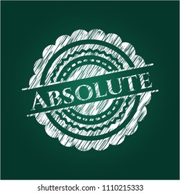  Absolute chalkboard emblem on black board
