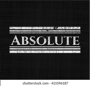 Absolute chalkboard emblem on black board