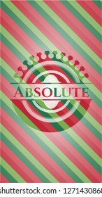 Absolute christmas colors emblem.