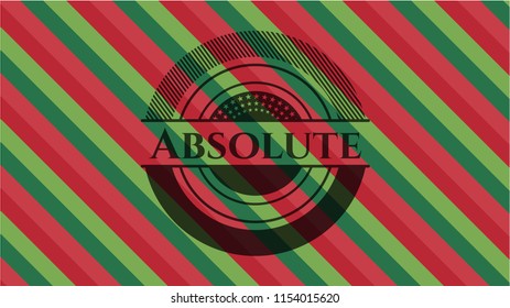 Absolute christmas colors style badge.