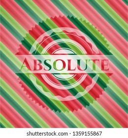 Absolute christmas colors style badge.