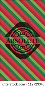 Absolute christmas style emblem.