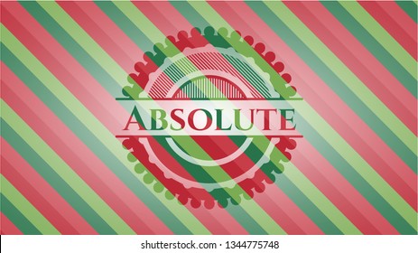 Absolute christmas style emblem.