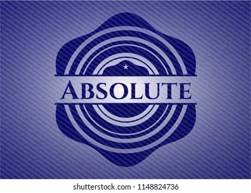 Absolute emblem with jean high quality background