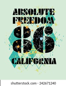 Arte vectorial del Diseño gráfico de la Libertad Absoluta